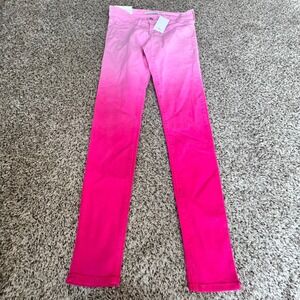 Flying Monkey Ombre Pink Skinny Jeans Size 27 Dip Dye Stretch Casual Festival